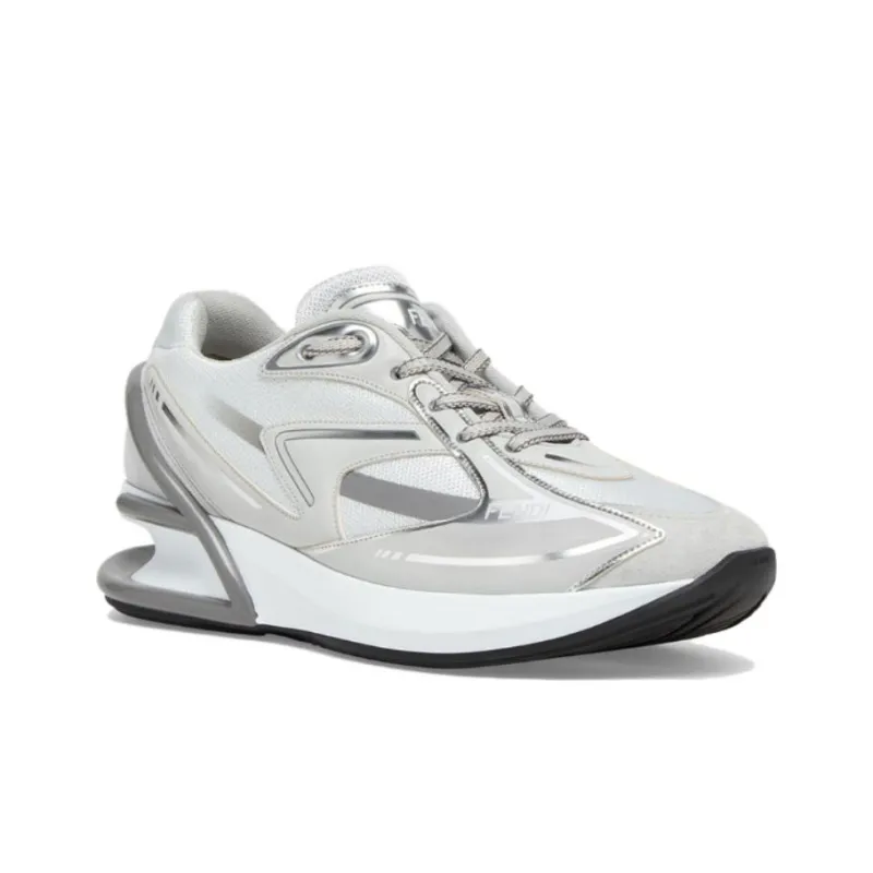 FENDI First 1 Leather-paneling Low-top Sneakers-1