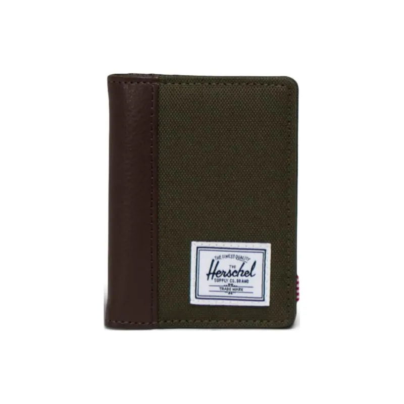 Herschel Recycled Fabric Wallet Unisex Ivy Green With Coffee Accents-0