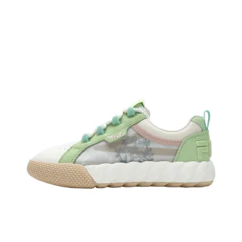 FILA CAMPO VERSAILLES Anti Slip Wear Resistant Low Top Skateboard Shoes Women's White Green