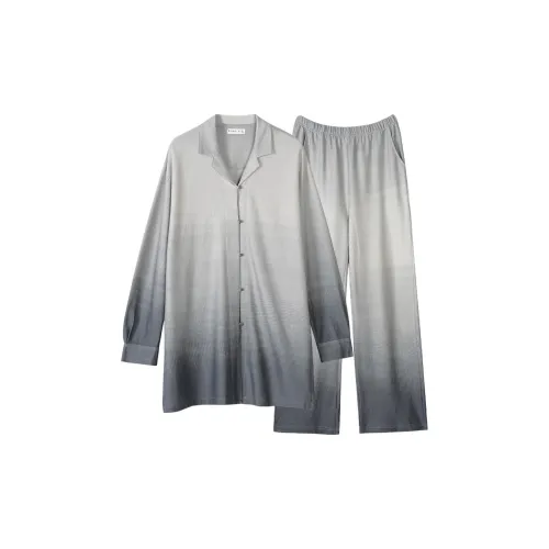 Same Language Pajama Set Women's Ink Blue Mist Gray