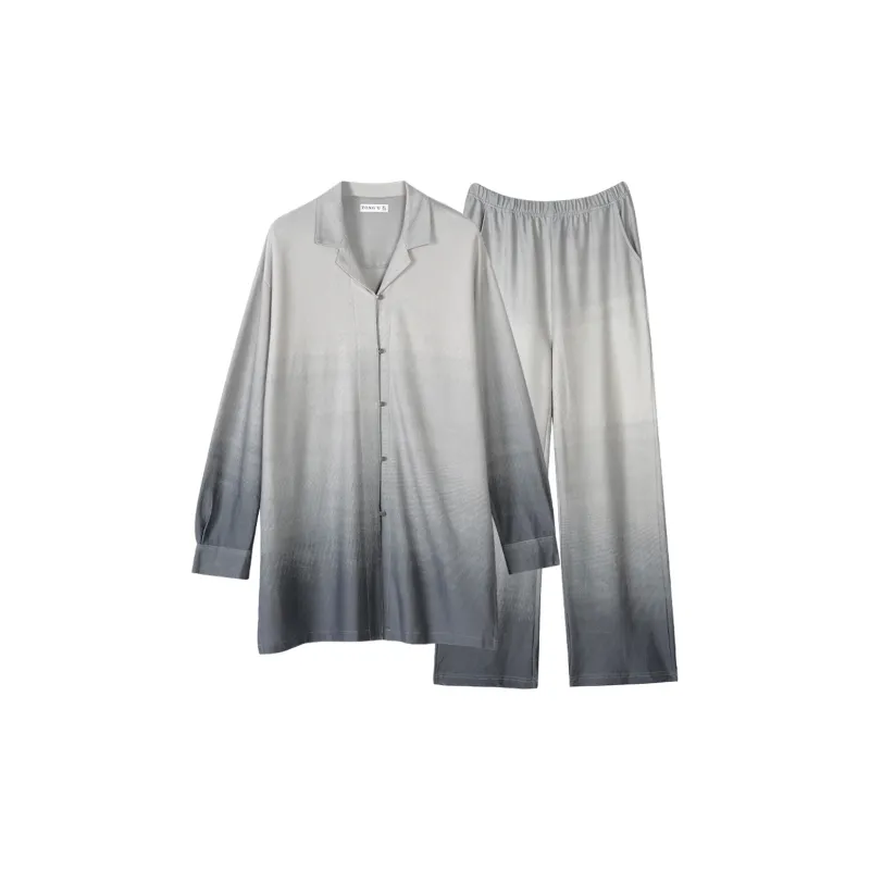 Same Language Pajama Set Women's Ink Blue Mist Gray-0