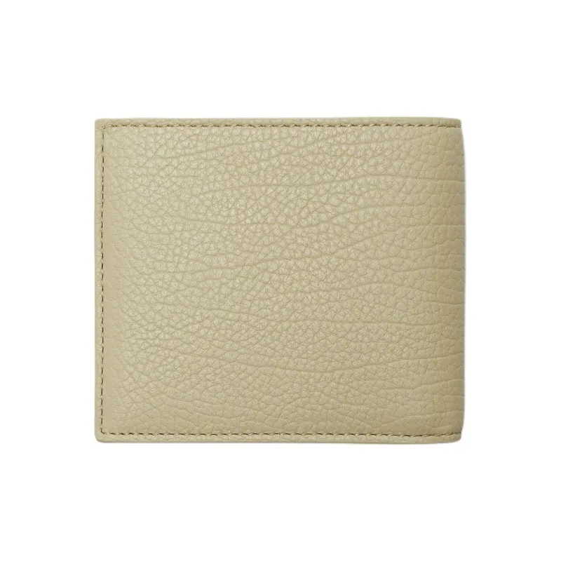 Burberry Grain Leather Wallet Men's Light Khaki-1