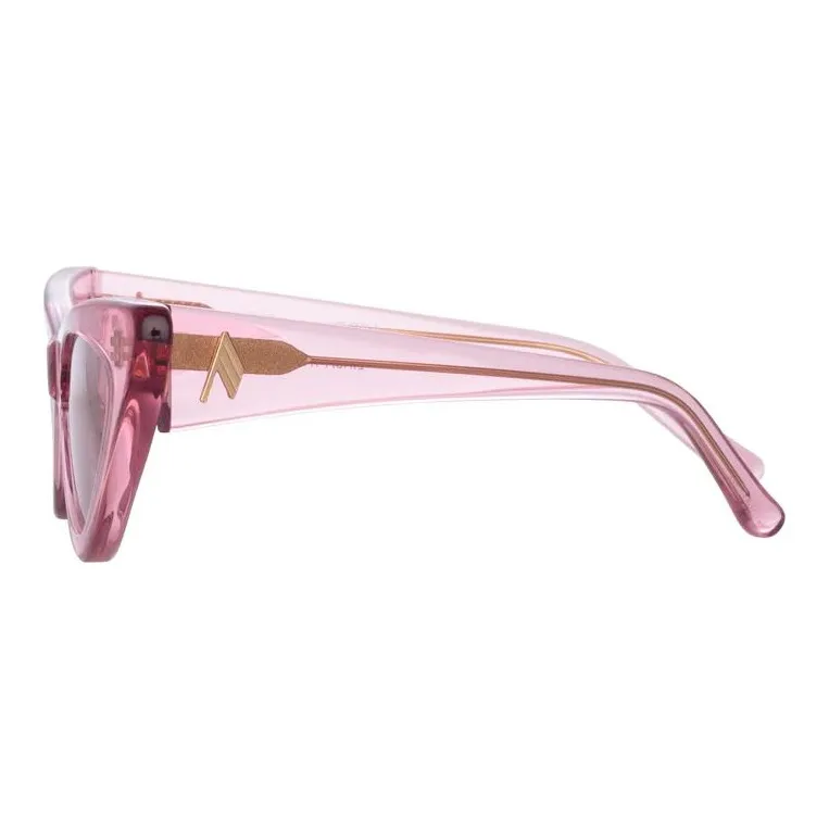 The Attico Acetate Irregular Shape Sunglasses Women's Light Purple-2