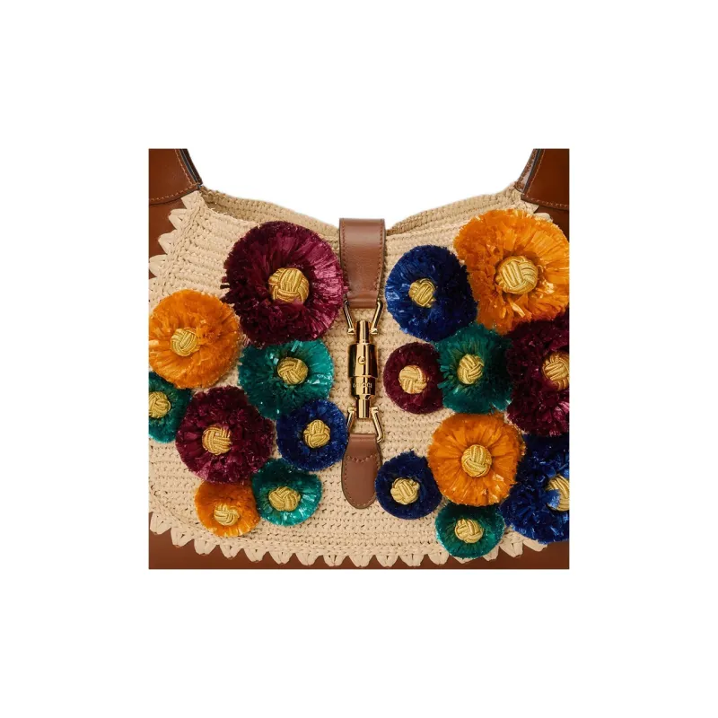 GUCCI Jackie 1961 Fabric With Leather Crescent Shoulder Bag Shoulder Bag Women's-8