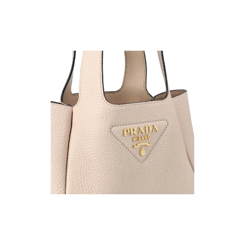 PRADA Calfskin Basket Bag Tote Bag Shopping Bag Handbag Mini Women's Pink-3