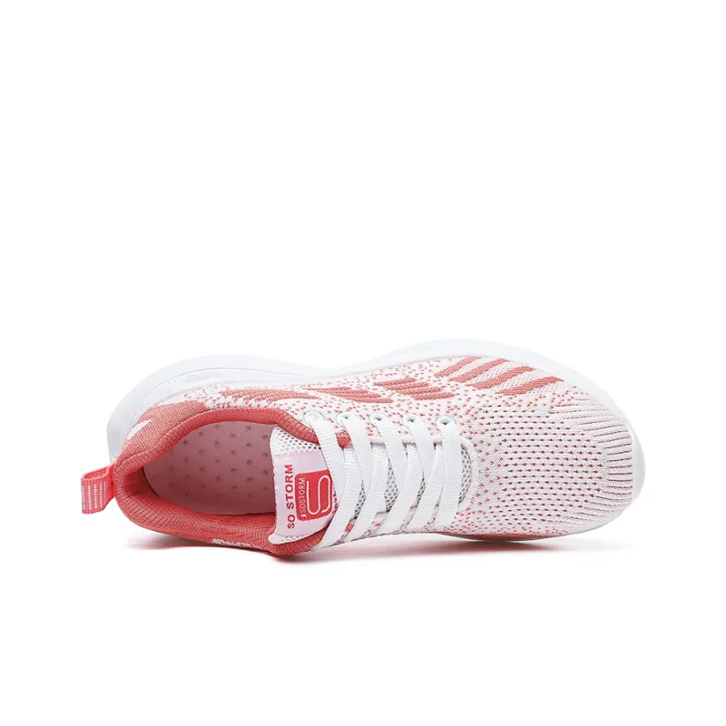 Lingwuzhe Cushioning, Slip Resistant, Lightweight Low Top Running Shoes Unisex Pink-2
