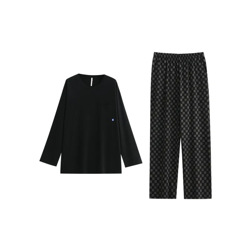 Yue Nei Pajama Set Men's Premium Black-0