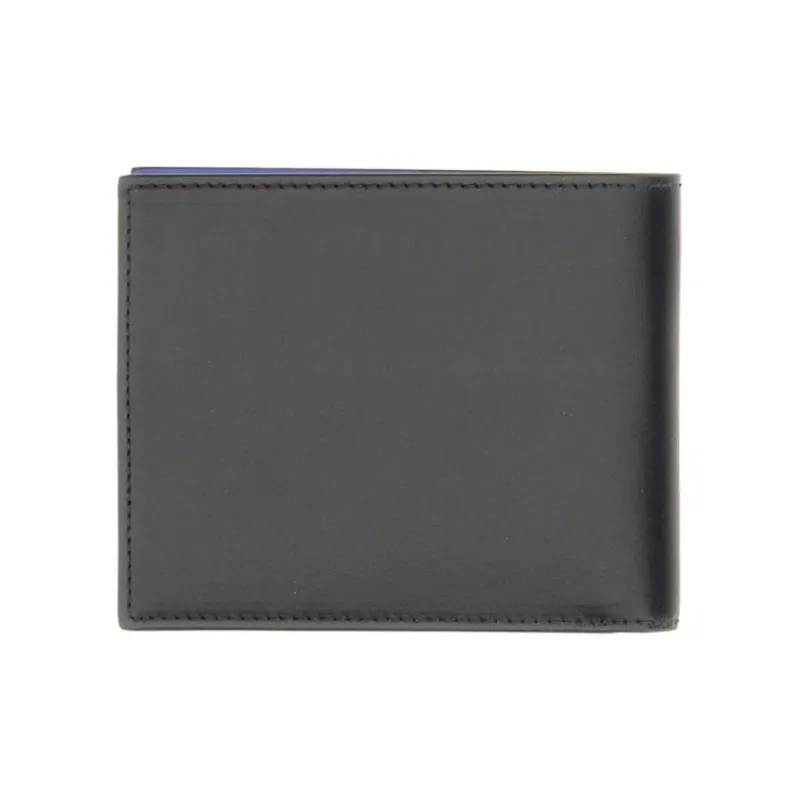 OFF-WHITE Leather Wallet Men's Black & Blue-1