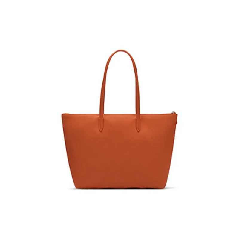 LACOSTE PVC Tote Bag Shopping Bag Shoulder Bags Large Size Women's Bright Orange-1