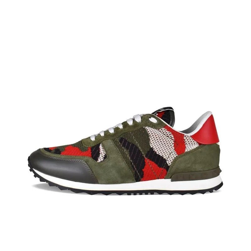 Valentino Garavani Rockrunner Camouflage Lace Up Sneakers-0