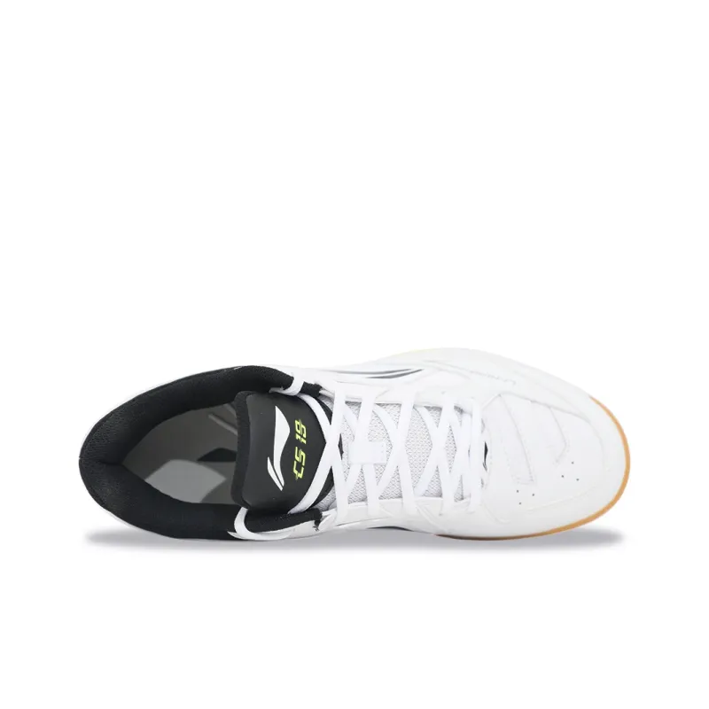 LiNing Anti Slip Wear Resistant Badminton Training Shoes Unisex Standard White/Black/Neon Green-2
