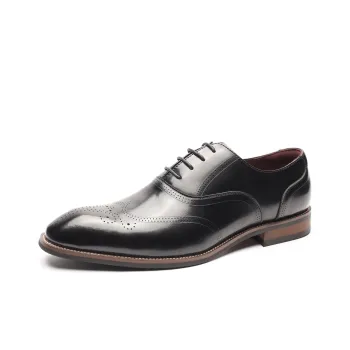XIAOTOULANG Dress Shoes Men Low Top Black/Brown