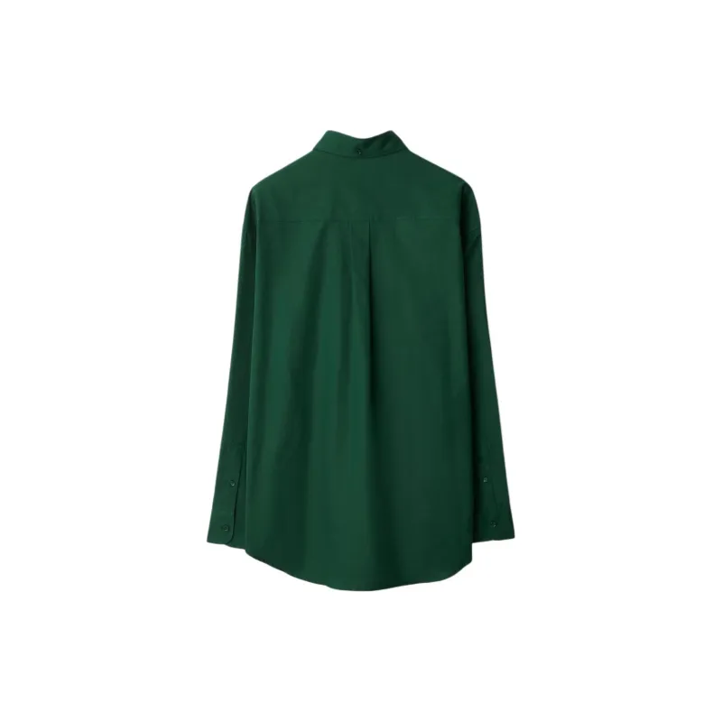 Burberry Logo Embroidered Buttoned Shirt-1