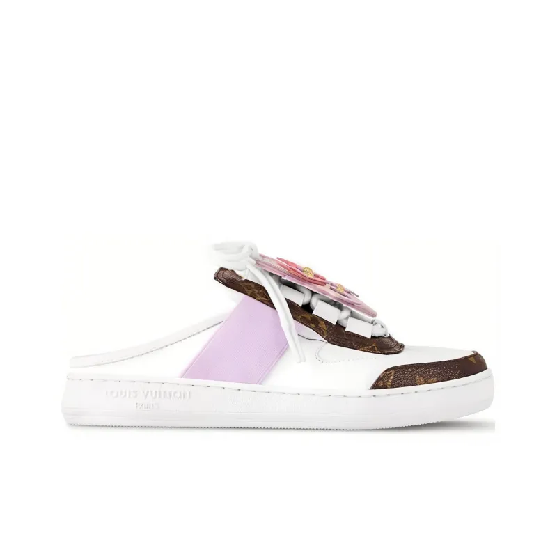 LOUIS VUITTON Lous Quiet Wrap toe Slippers Women's White-1
