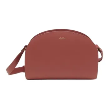 A.P.C Leather Crescent Bag, Crossbody Bag, Shoulder Bag Women's Smoky Red