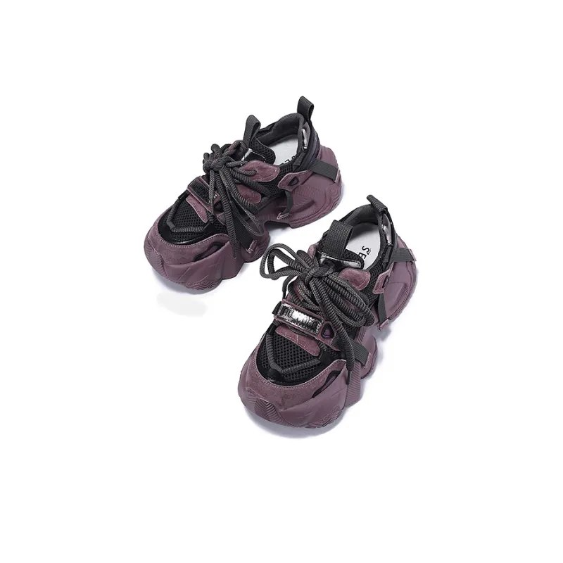 SELAIYA Anti Slip And Wear Resistant Height Increasing Low Top Chunky Sneakers Women's-8