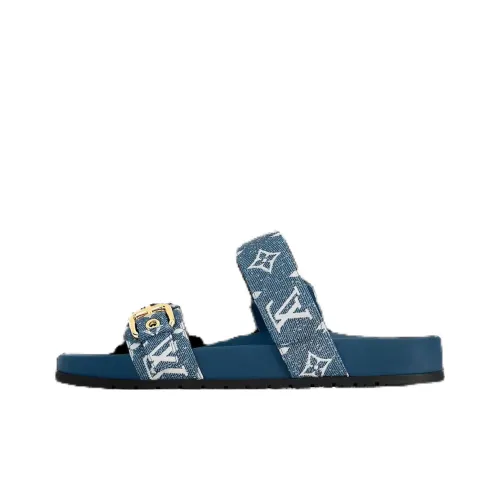 LOUIS VUITTON Bom Dia Rubber Sole Abrasion Resistant Slide Slippers Women's Gaga