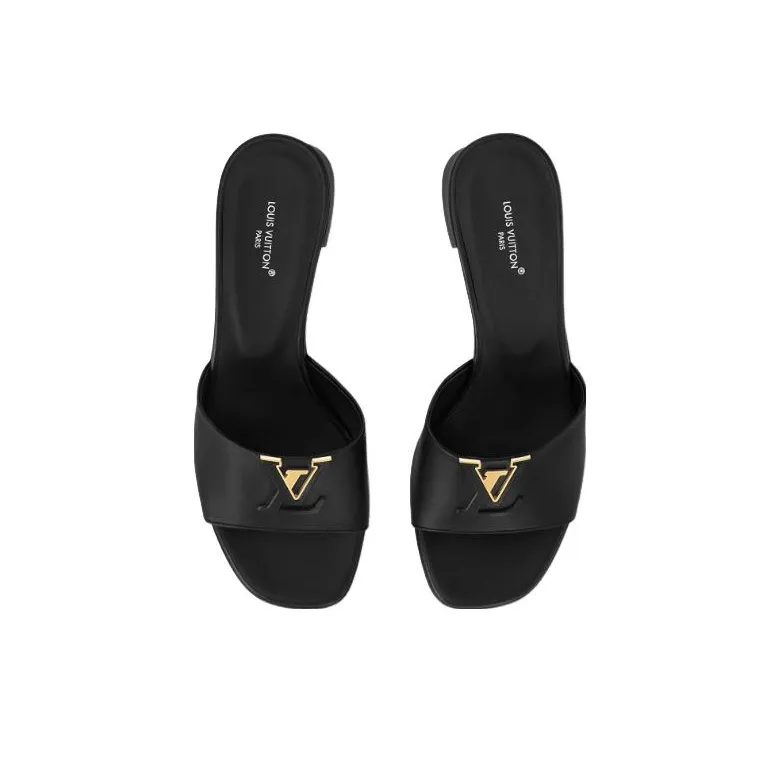 LOUIS VUITTON Capri Slip Resistant Slide Slippers Women's Black-2