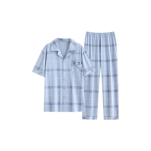 Follow The United States Pajama Set Men's Light Blue