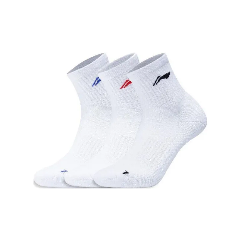 LiNing Badminton Series Mid Calf Socks Unisex 3 Pack-3