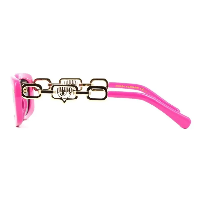 CHIARA FERRAGNI Acetate Irregular Shape Sunglasses Women's Pink-2