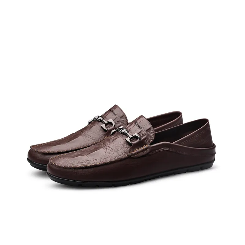 Wen Nai Beanie Shoes Men's Brown-3