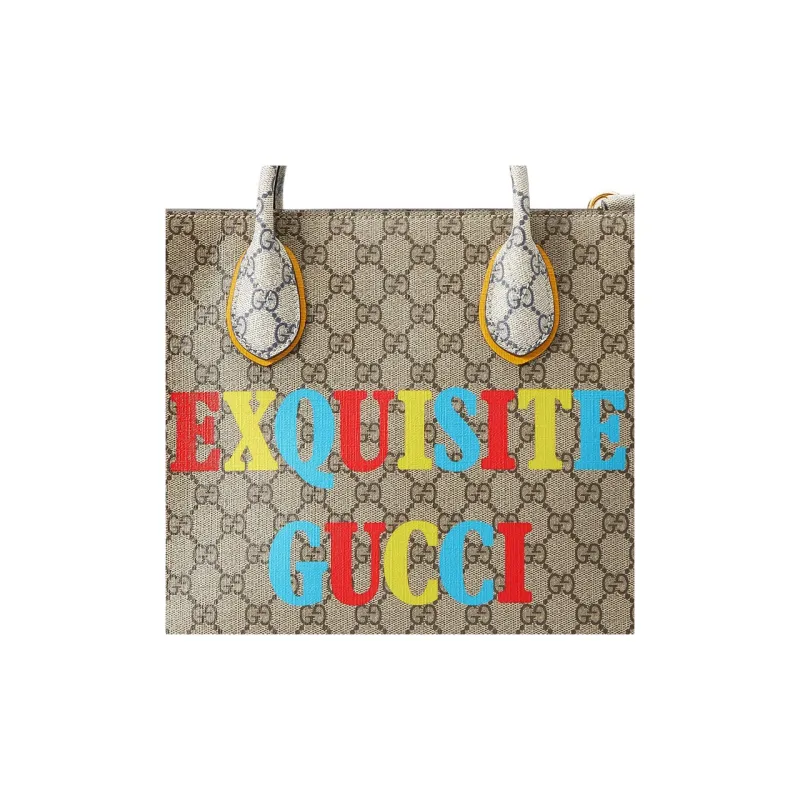 GUCCI Monogram Canvas Tote Bag, Shopping Bag, Shoulder Bag, Crossbody Bag, Handbag Trumpets Men's Black Blue/Ebony-7