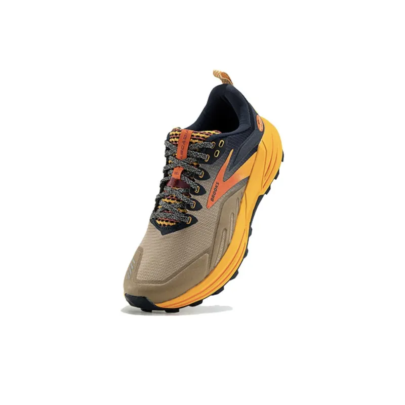 Brooks Cascadia 16 Cushioning Wear-Resistant Low-Top Running Shoes Men's Umber Orange-1