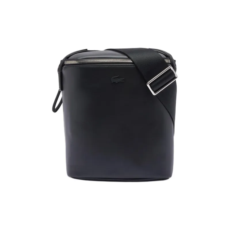 LACOSTE Cow Leather Camera Bag Shoulder Bag Crossbody Bag Unisex Black-0