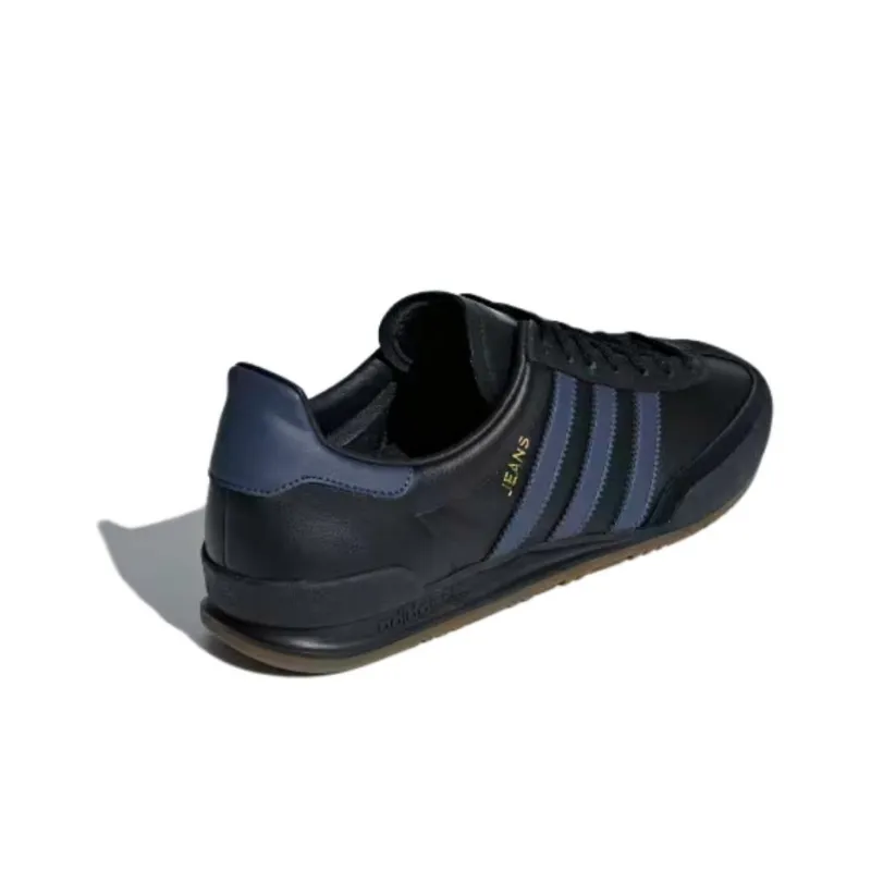 Adidas Originals Jeans Cushioning Wear-Resistant Low-Top Skateboard Shoes Men's Black Blue-3