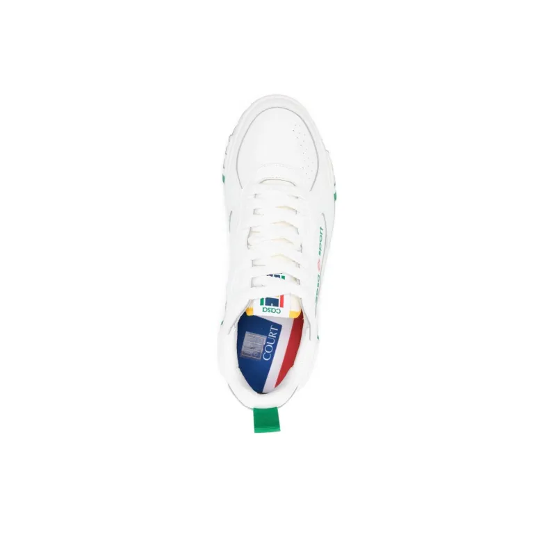 CASABLANCA Tennis Court Leather Sneakers-4