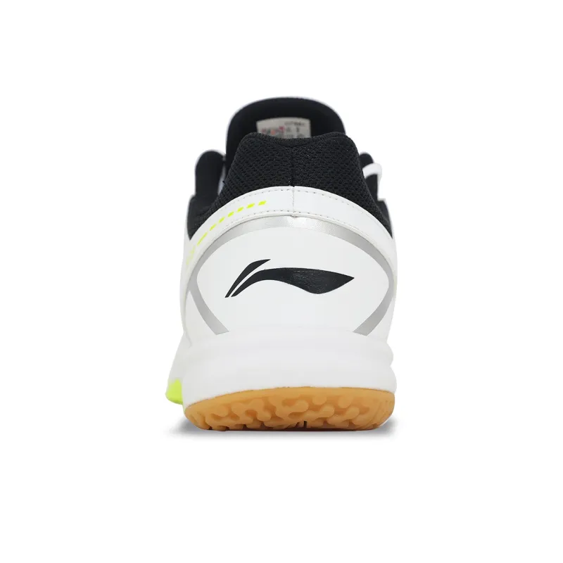 LiNing Anti Slip Wear Resistant Badminton Training Shoes Unisex Standard White/Black/Neon Green-3