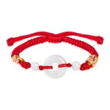Jadeite Peaceful Buckle Red String
