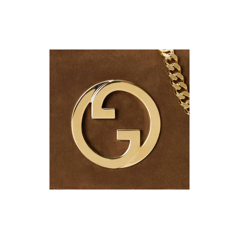 GUCCI Blondie Suede Leather Portable Crossbody Bag Shoulder Bag Women's Dark Brown-8