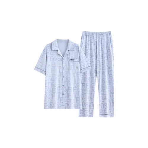 Follow The United States Pajama Set Men's Purple Blue