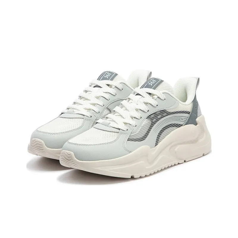 361° Yunshu 4.0 Cushioning Wear Resistant Low Top Casual Shoes Men's Gray White-1