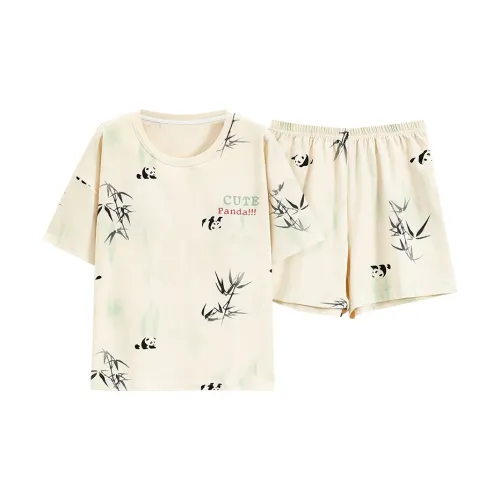 The Story Of The Flower Season Pajama Set Women's Ecru