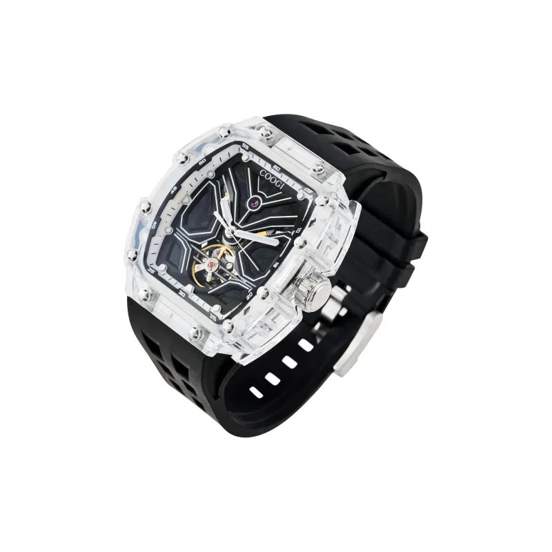 COOGI Wrist Watch Mechanical Movement Plastic Strap Black Dial Unisex-2