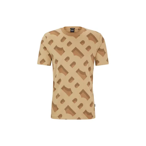 HUGO BOSS T-Shirts Men Light Brown