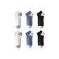 Multicolor (Blue 2+Raw White 2+Black 2)