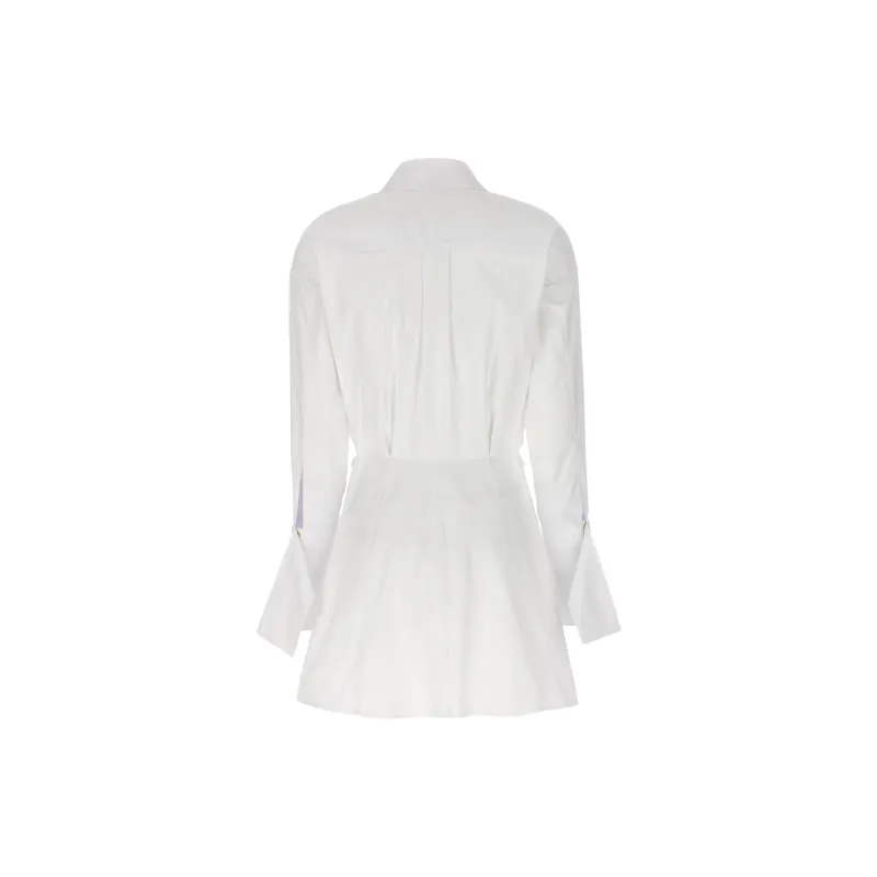 Elisabetta Franchi Long-Sleeved Dresses Women's White-1
