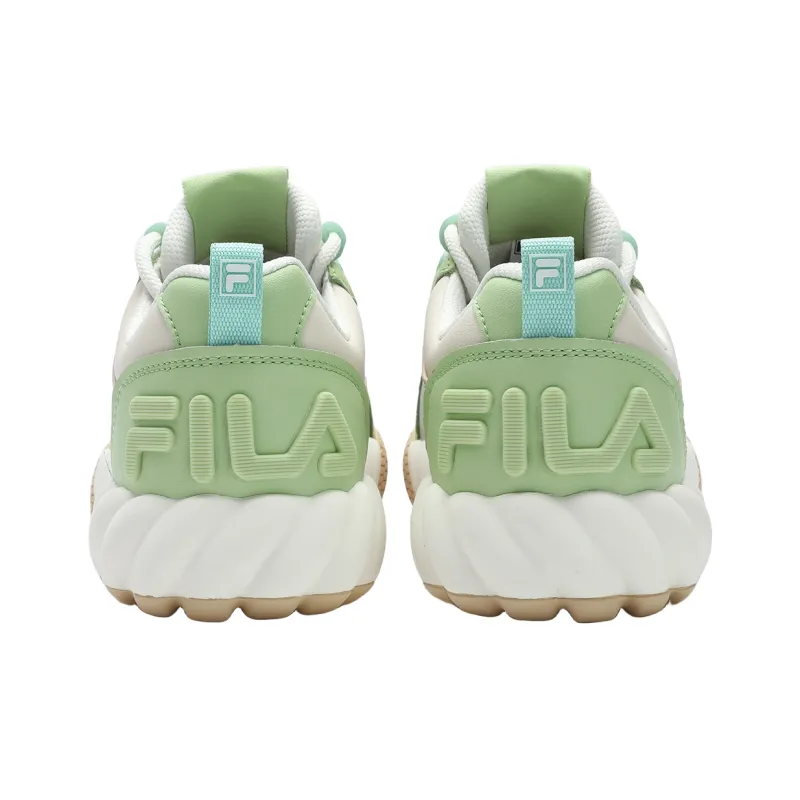 FILA CAMPO VERSAILLES Anti Slip Wear Resistant Low Top Skateboard Shoes Women's White Green-2
