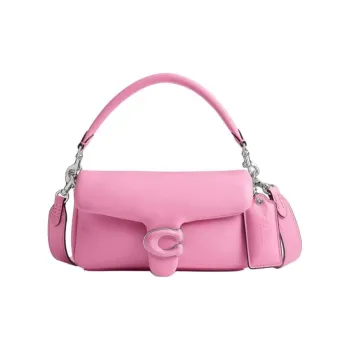 COACH Pillow Leather Portable Crossbody Bag Shoulder Bag Small Size Women's Bright Pink