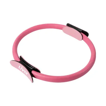 LIVEX Pilates Ring Yoga Circle Glass Fiber Foam Unisex Rose Red