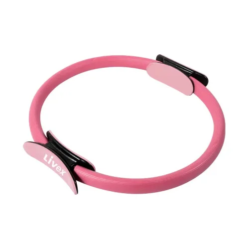 LIVEX Pilates Ring Yoga Circle Glass Fiber Foam Unisex Rose Red
