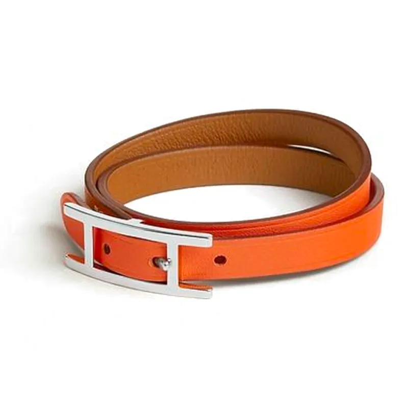 HERMES Leather Blend Bracelets Women's Brown-1