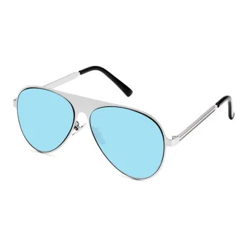 EQUIPMENTELEGANT Alloy Aviator Sunglasses Unisex Silver