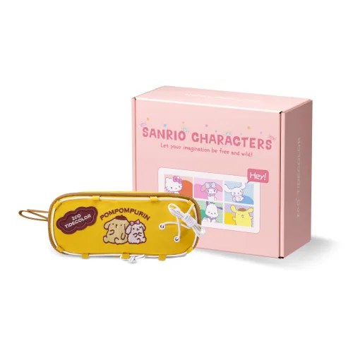 Zgo Pudding Dogs Polyester Stationery Bag, Pencil Pouch, Storage Bag Unisex Yellow