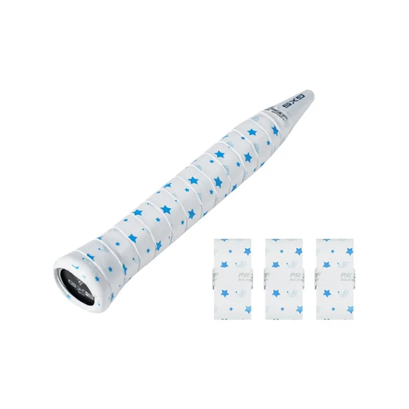 P.R IND Badminton Grip Tape Stars Blue Polyurethane PU Thin-1