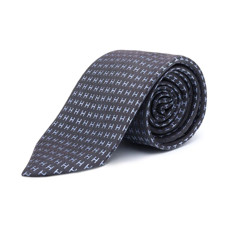 HERMES Silk Ties Men's Tarasa Blue-1